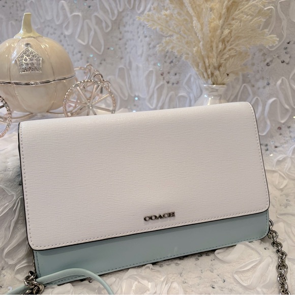 NWT COACH Saffiano Colorblock leather crossbody